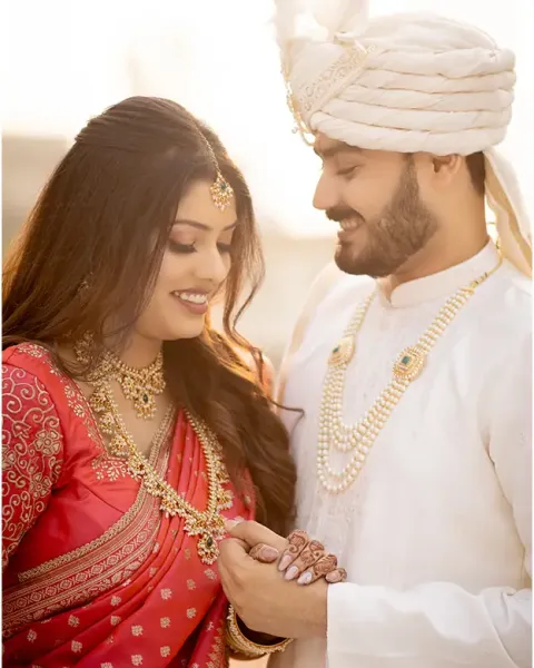 Bride and groom on their wedding day, photographed by Moments by RJ